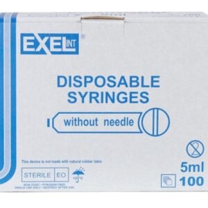 Syr EXEL 5cc w/o Ndle x 100 Luer Lock