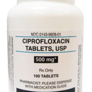 Ciprofloxacin 500 mg x 100 Tabs