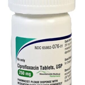 Ciprofloxacin 250 mg x 100 Tabs