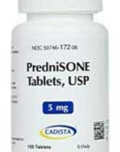 Prednisone 5 mg x 100 tablets