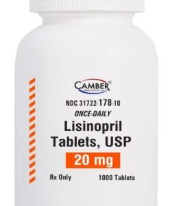 Lisinopril 20mg x 1000 Tablets